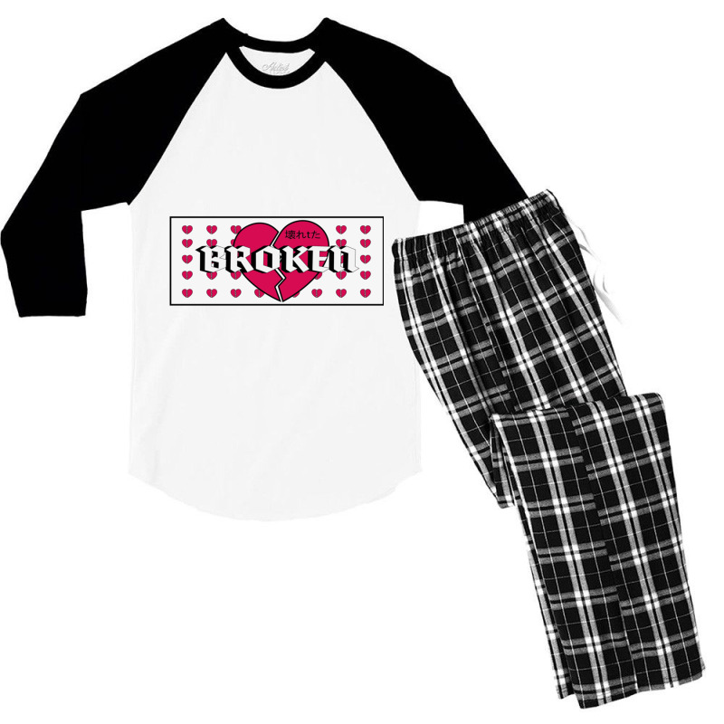 Broken Heart Slap Japan Men's 3/4 Sleeve Pajama Set | Artistshot