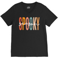 Spooky Season Retro Colorful Halloween Costume Women Girls V-neck Tee | Artistshot