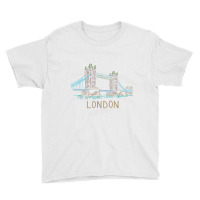 Tower Bridge London Unique Hand Drawn Art T Shirt Youth Tee | Artistshot