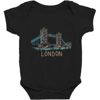 Tower Bridge London Unique Hand Drawn Art T Shirt Baby Bodysuit | Artistshot