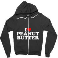 I Love Peanut Butter I Heart Peanut Butter Zipper Hoodie | Artistshot