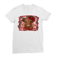 Be Mine Highland Cow Ladies Fitted T-shirt | Artistshot