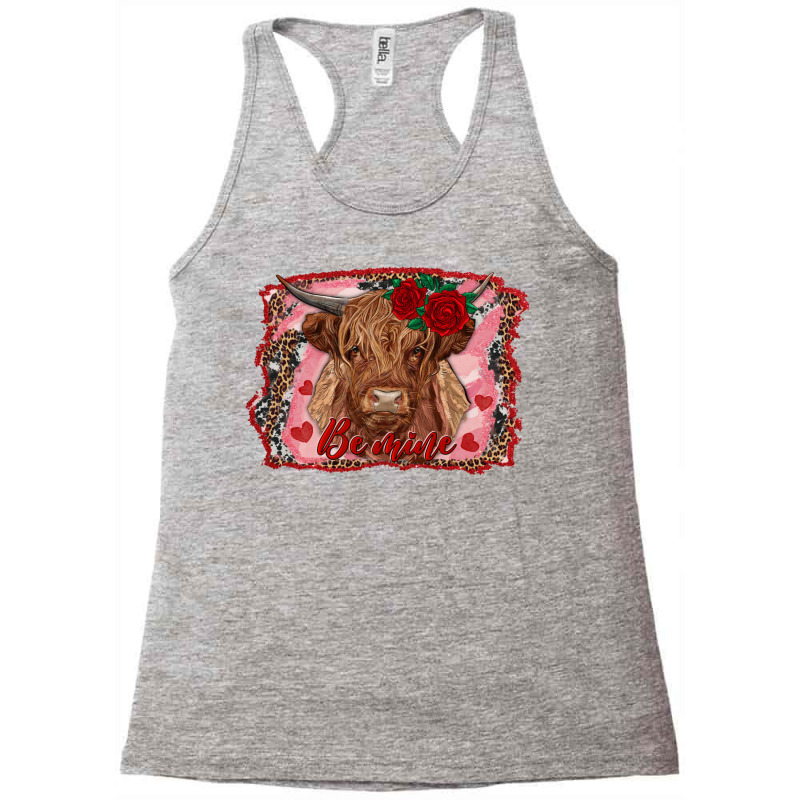 Be Mine Highland Cow Racerback Tank by AdoDesignShop | Artistshot