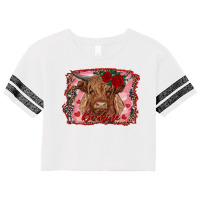 Be Mine Highland Cow Scorecard Crop Tee | Artistshot