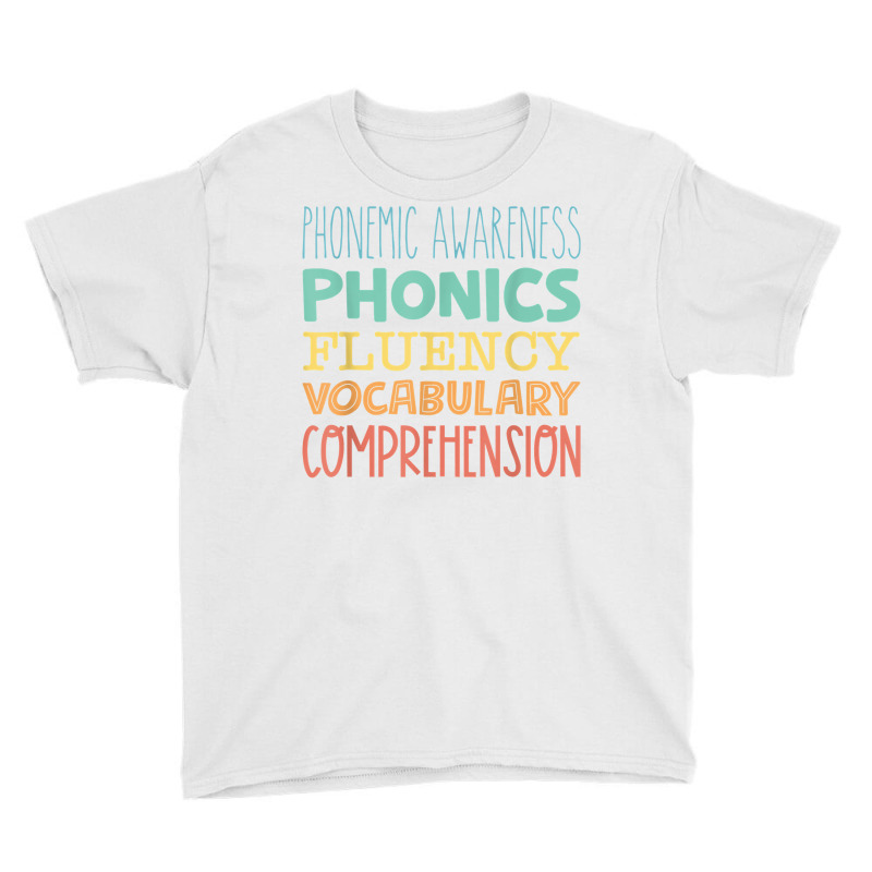 Reading Components Literacy Education Phonemic Awareness T Shirt Youth Tee by relaehopoli | Artistshot