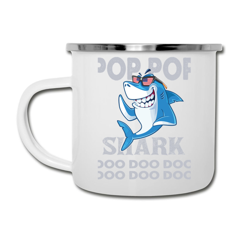 Pop Pop Shark   Pop Pop    Pop Pop Gif   Fahers Day    Pop Pop Birhday Camper Cup | Artistshot