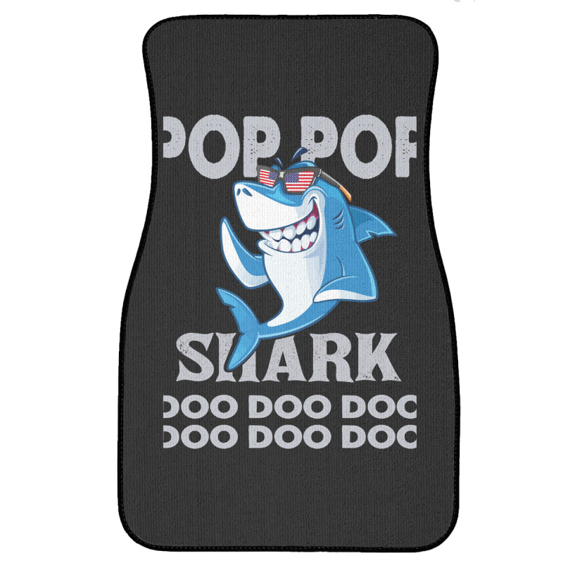 Pop Pop Shark   Pop Pop    Pop Pop Gif   Fahers Day    Pop Pop Birhday Front Car Mat | Artistshot