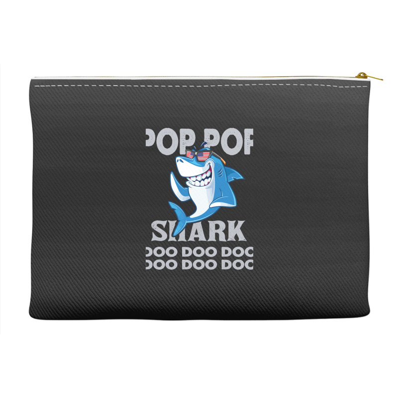 Pop Pop Shark   Pop Pop    Pop Pop Gif   Fahers Day    Pop Pop Birhday Accessory Pouches | Artistshot