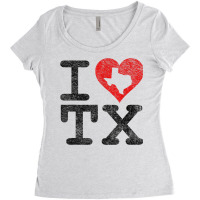 I Love Texas I Heart Tx Flag The Lonestar State Love Pride T Shirt Women's Triblend Scoop T-shirt | Artistshot