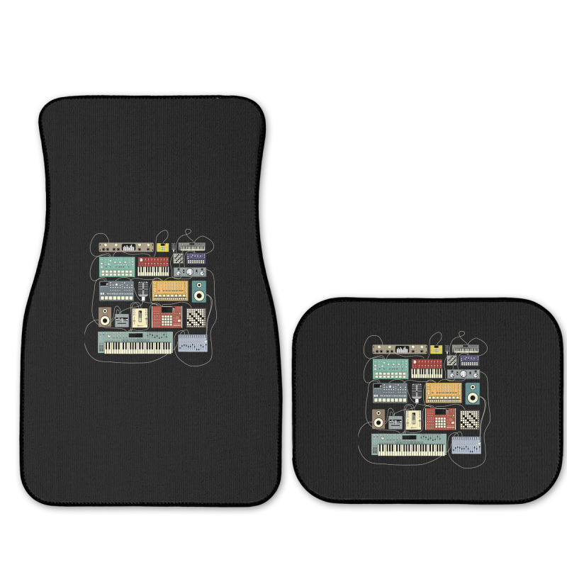 Electronic Musician Synthesizers And Drum Machine Dj Full Set Car Mats | Artistshot