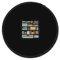 Electronic Musician Synthesizers And Drum Machine Dj Round Patch | Artistshot