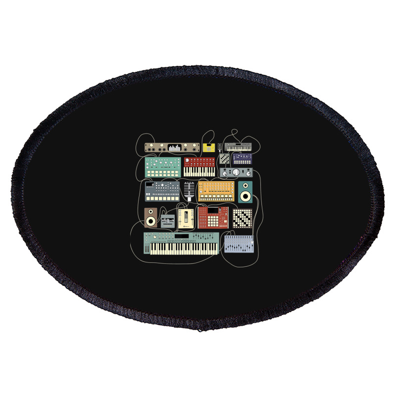 Electronic Musician Synthesizers And Drum Machine Dj Oval Patch | Artistshot