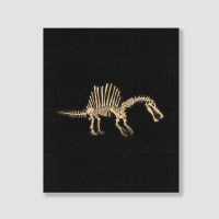 Spinosaurus Skeleton , Spikey Dinosaur Shirt, Dino Bones Tshirt, Paleo Portrait Canvas Print | Artistshot