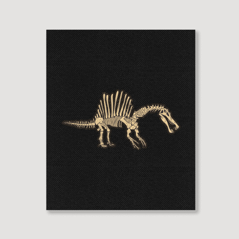 Spinosaurus Skeleton , Spikey Dinosaur Shirt, Dino Bones Tshirt, Paleo Portrait Canvas Print | Artistshot