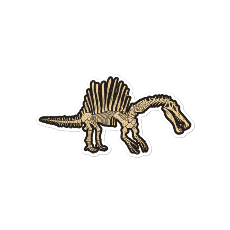 Spinosaurus Skeleton , Spikey Dinosaur Shirt, Dino Bones Tshirt, Paleo Sticker | Artistshot