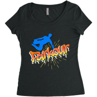 Parkours Graffiti, Parkours Graffiti Art, Parkours Graffiti Painting,  Women's Triblend Scoop T-shirt | Artistshot