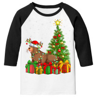 Sea Lion Lover Xmas Holiday Santa Sea Lion Christmas Tree T Shirt Youth 3/4 Sleeve | Artistshot