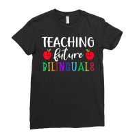 Teaching Future Bilingual Spanish Instructor Maestra Teacher T Shirt Ladies Fitted T-shirt | Artistshot