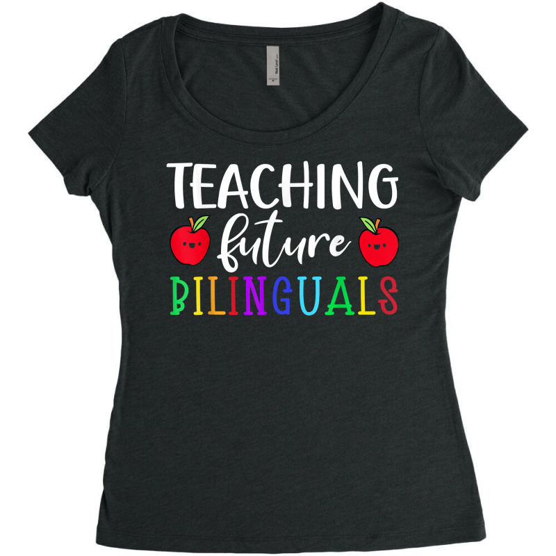 Teaching Future Bilingual Spanish Instructor Maestra Teacher T Shirt Women's Triblend Scoop T-shirt by sadukakehy | Artistshot