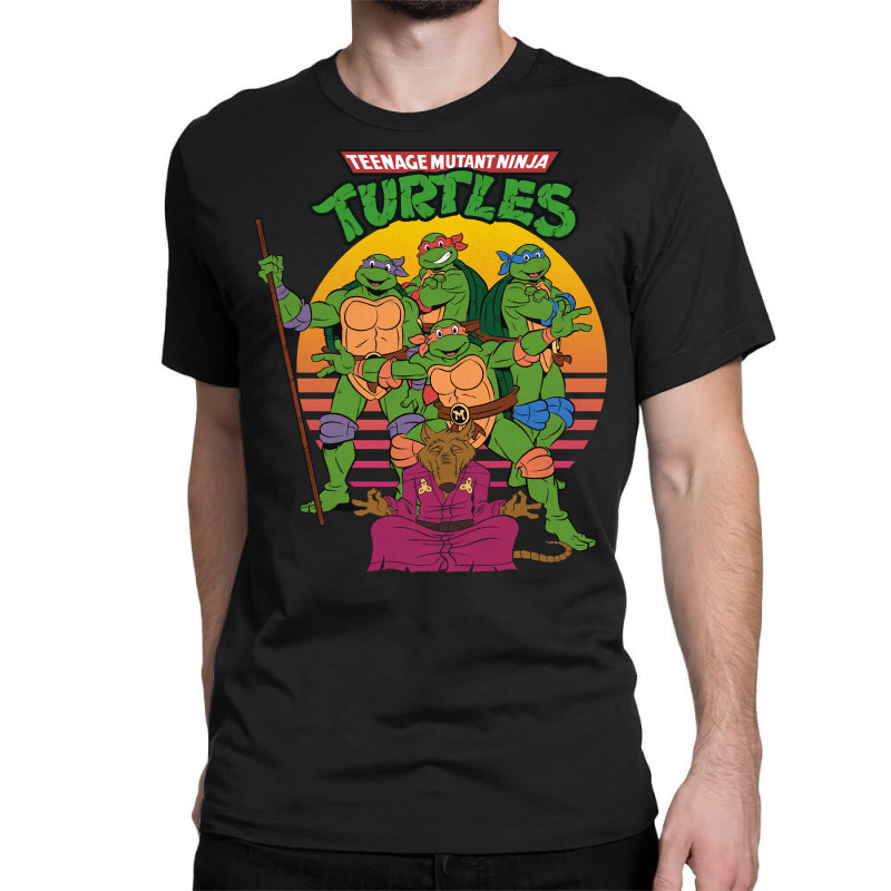 Teenage Mutant Ninja Turtles Retro Sun Group T Shirts, Hoodies