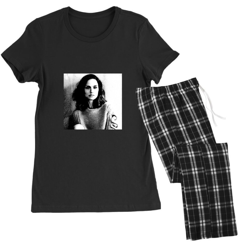 Natalie Portman Black & White Portrait (linocut) Women's Pajamas Set by ZarkoSuklje | Artistshot