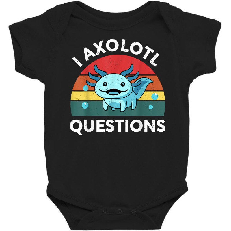 Retro Anime Shirt I Axolotl Questions Amine Lovers Gift T Shirt Baby Bodysuit by lazhehurezhu | Artistshot