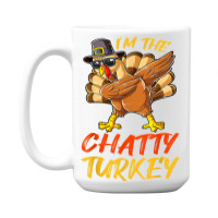 Chatty Turkey Matching Family Group Thanksgiving Party 15 Oz Coffee Mug | Artistshot