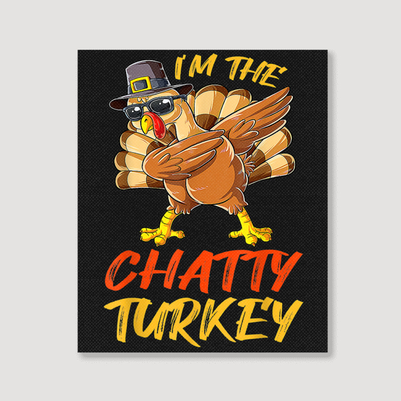 Chatty Turkey Matching Family Group Thanksgiving Party Portrait Canvas Print | Artistshot