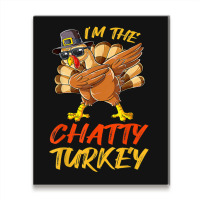 Chatty Turkey Matching Family Group Thanksgiving Party Metal Print Vertical | Artistshot