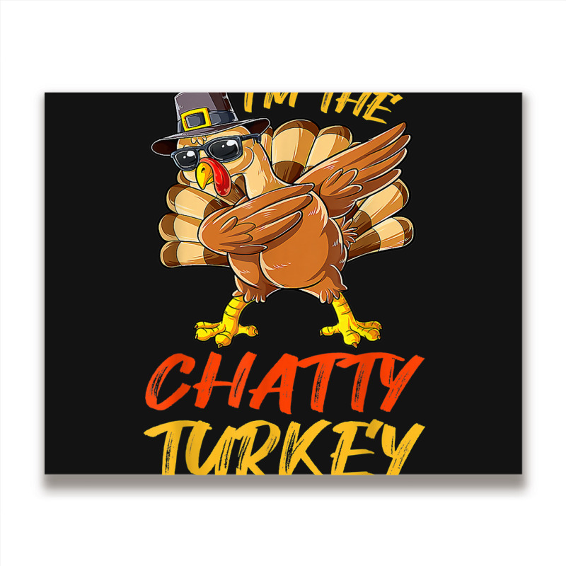 Chatty Turkey Matching Family Group Thanksgiving Party Metal Print Horizontal | Artistshot