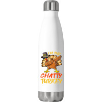 Chatty Turkey Matching Family Group Thanksgiving Party Stainless Steel Water Bottle | Artistshot