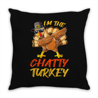 Chatty Turkey Matching Family Group Thanksgiving Party Throw Pillow | Artistshot