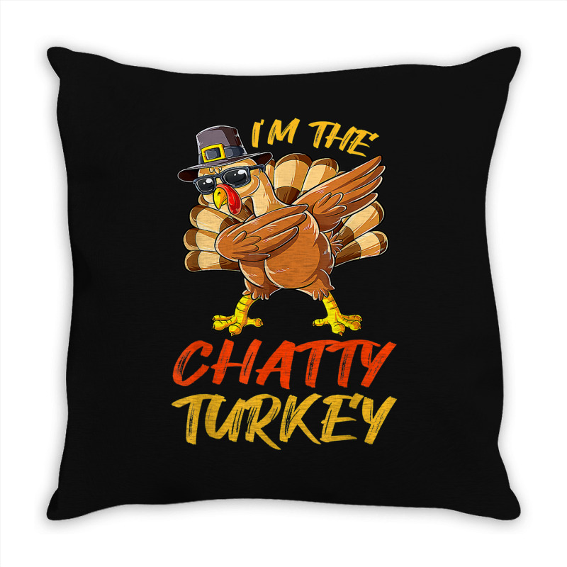 Chatty Turkey Matching Family Group Thanksgiving Party Throw Pillow | Artistshot