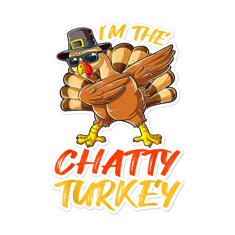 Chatty Turkey Matching Family Group Thanksgiving Party Sticker | Artistshot