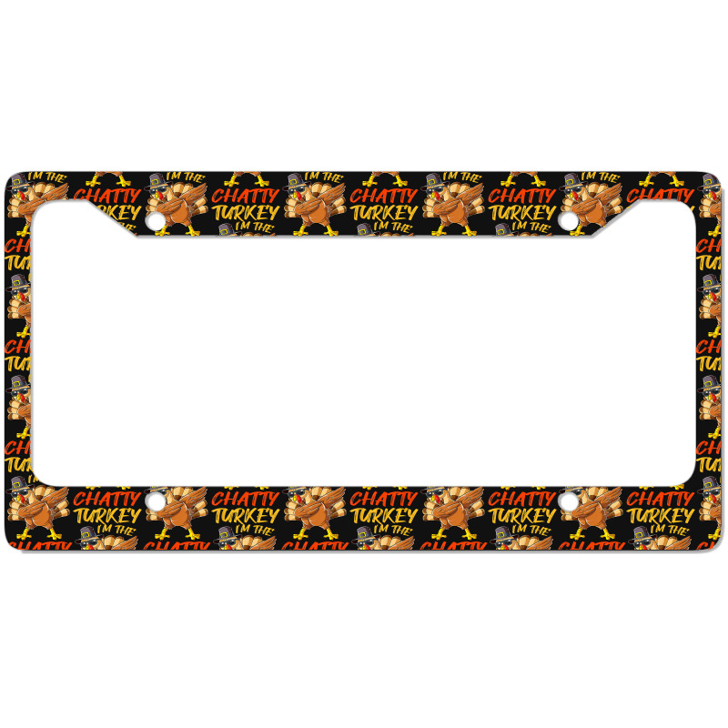 Chatty Turkey Matching Family Group Thanksgiving Party License Plate Frame | Artistshot