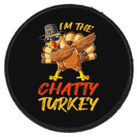 Chatty Turkey Matching Family Group Thanksgiving Party Round Patch | Artistshot