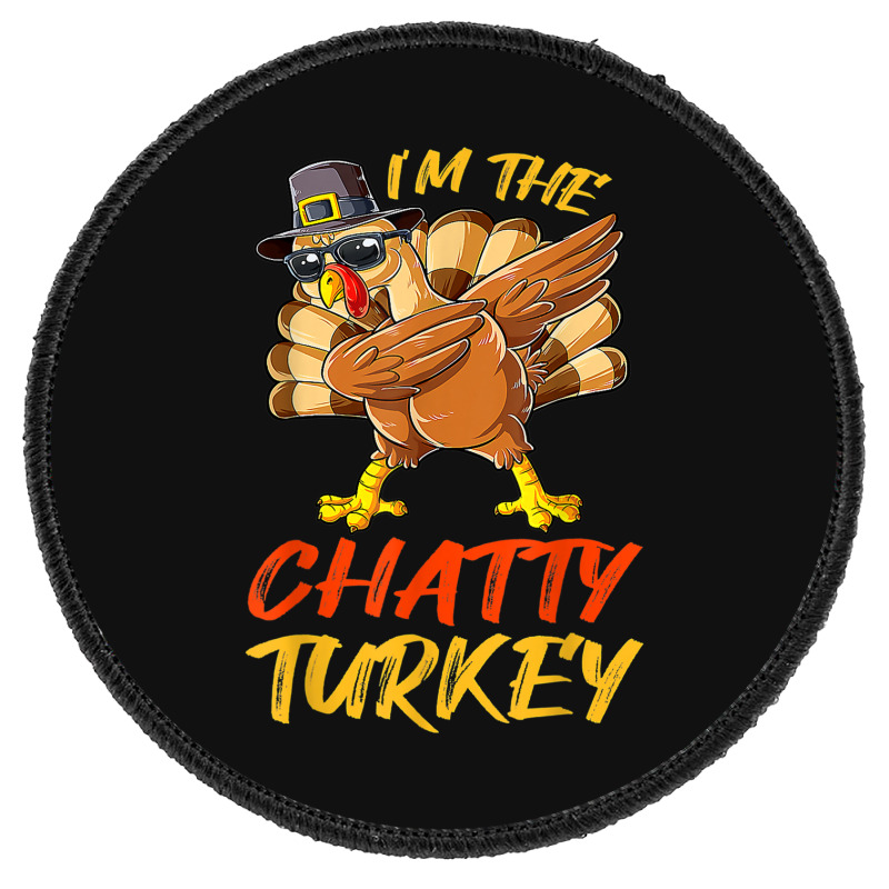 Chatty Turkey Matching Family Group Thanksgiving Party Round Patch | Artistshot