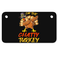 Chatty Turkey Matching Family Group Thanksgiving Party Motorcycle License Plate | Artistshot