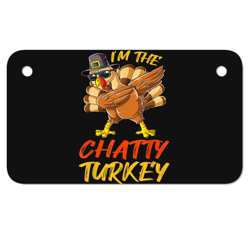 Chatty Turkey Matching Family Group Thanksgiving Party Motorcycle License Plate | Artistshot