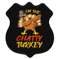 Chatty Turkey Matching Family Group Thanksgiving Party Shield Patch | Artistshot