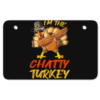 Chatty Turkey Matching Family Group Thanksgiving Party Atv License Plate | Artistshot