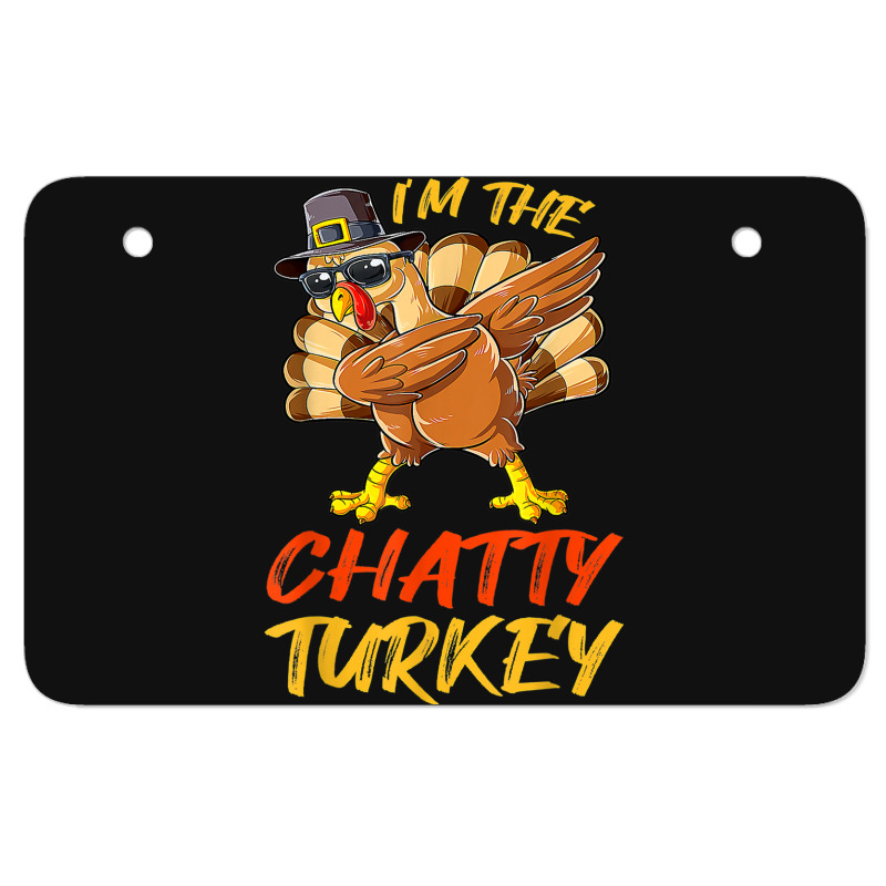 Chatty Turkey Matching Family Group Thanksgiving Party Atv License Plate | Artistshot