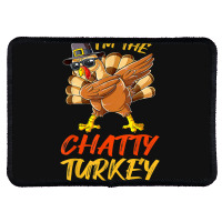 Chatty Turkey Matching Family Group Thanksgiving Party Rectangle Patch | Artistshot