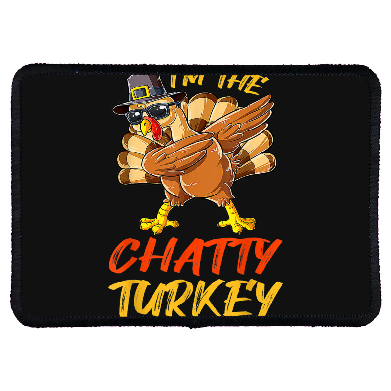 Chatty Turkey Matching Family Group Thanksgiving Party Rectangle Patch | Artistshot