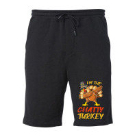 Chatty Turkey Matching Family Group Thanksgiving Party Fleece Short | Artistshot