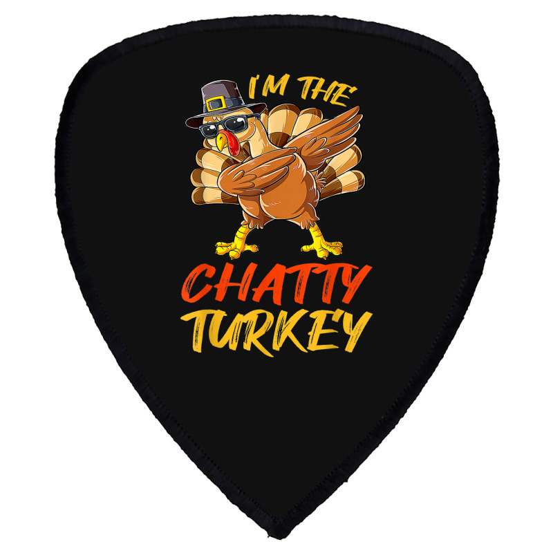 Chatty Turkey Matching Family Group Thanksgiving Party Shield S Patch | Artistshot