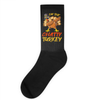 Chatty Turkey Matching Family Group Thanksgiving Party Socks | Artistshot