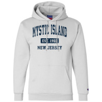 Womens Mystic Island New Jersey Nj Vintage Athletic Sports Design V Ne Champion Hoodie | Artistshot