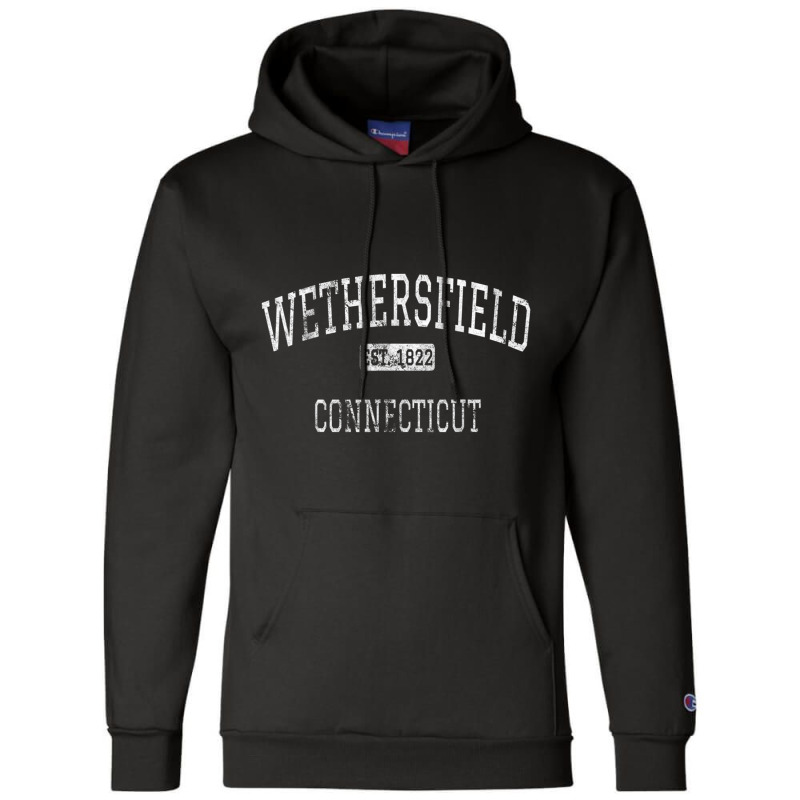 Wethersfield Connecticut Ct Vintage T Shirt Champion Hoodie by cm-arts | Artistshot