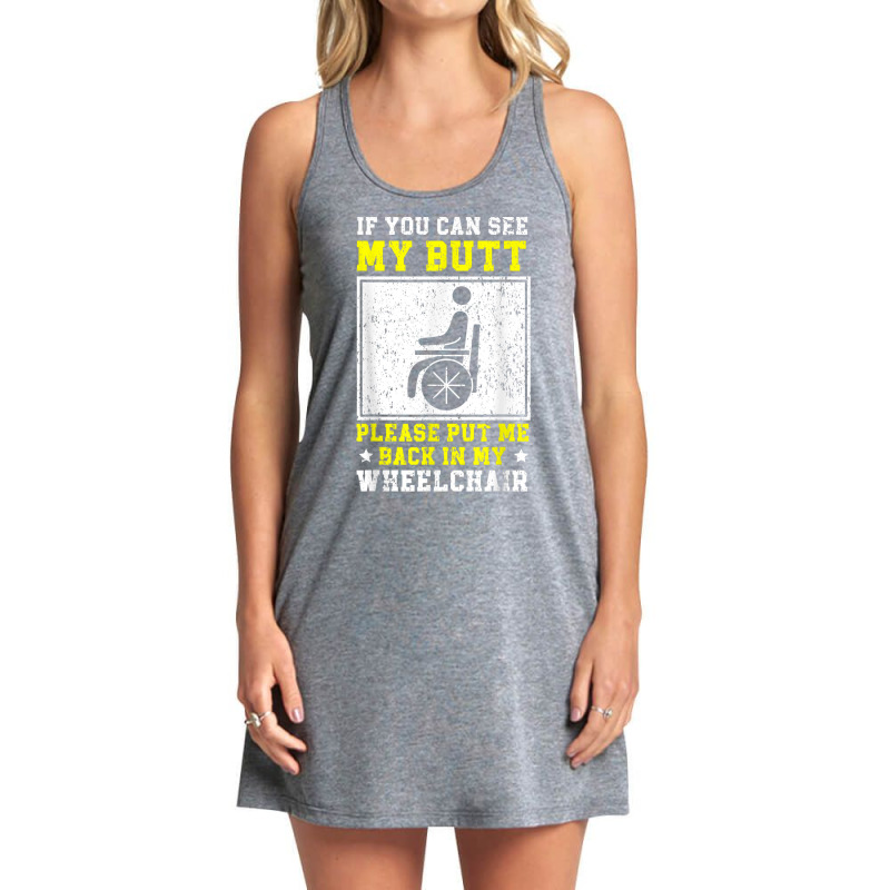 Wheelchair Handicap Amputee Disability Paraplegic T Shirt Tank Dress by cm-arts | Artistshot